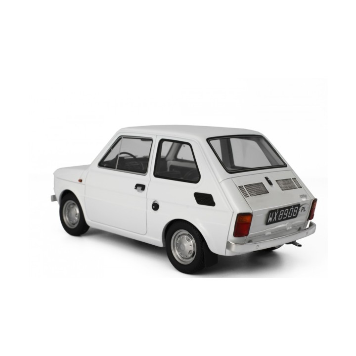 Polski Fiat 126P 1972 white, Laudoracing-Model 1/18 scale