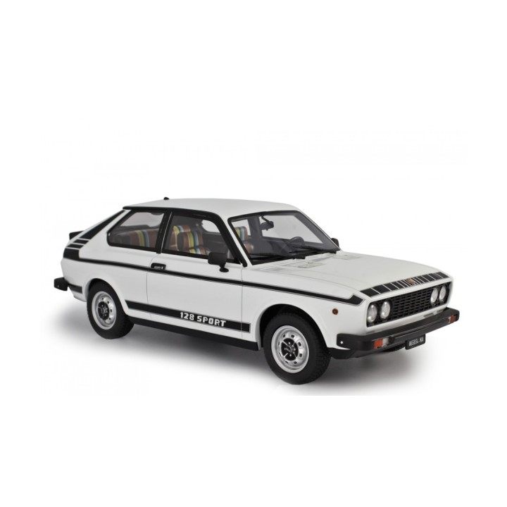 Fiat 128 3P 1100 Sport 1975 white, Laudoracing-Model 1/18 scale