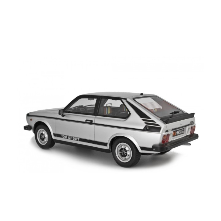 Fiat 128 3P 1100 Sport 1975 stříbrná, Laudoracing-Model 1:18