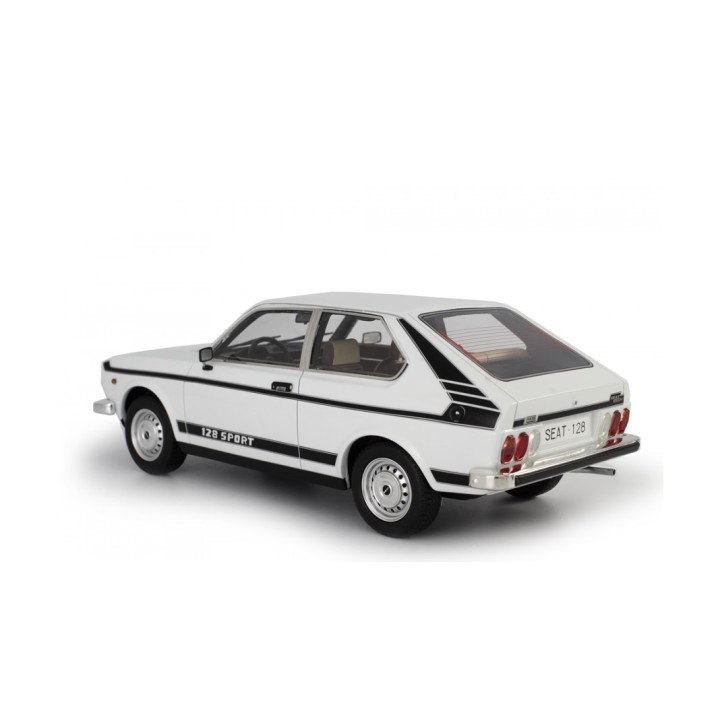 Seat 128 3P 1430 Sport 1975 white, Laudoracing-Model 1/18 scale