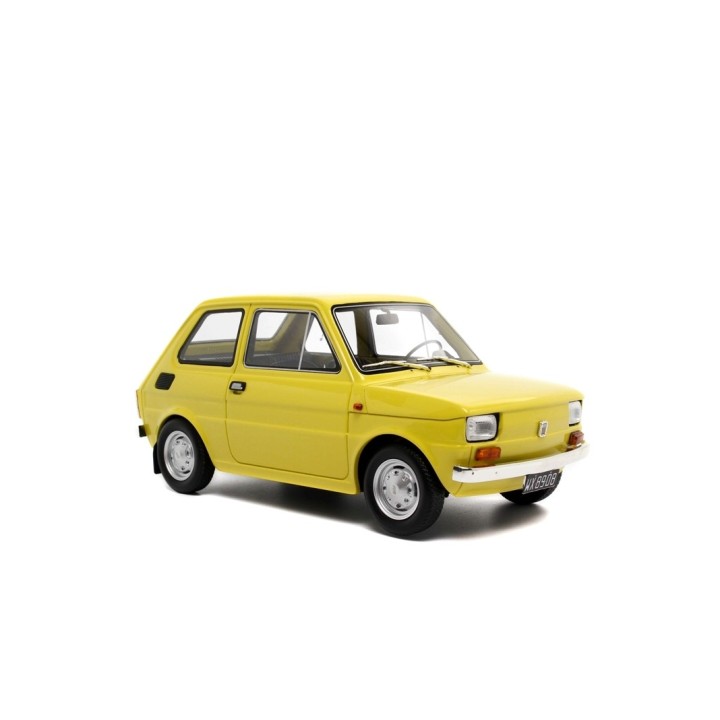 Polski Fiat 126P 1972 yellow, Laudoracing-Model 1/18 scale