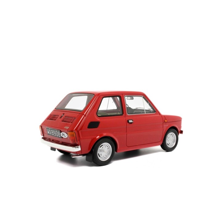 Polski Fiat 126P 1972 red, Laudoracing-Model 1/18 scale