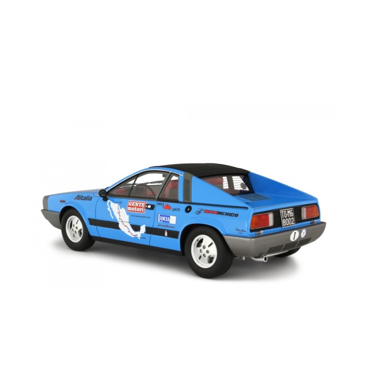 Lancia Beta Montecarlo Carrera Messicana 1975 světle modrá, Laudoracing-Model 1:18