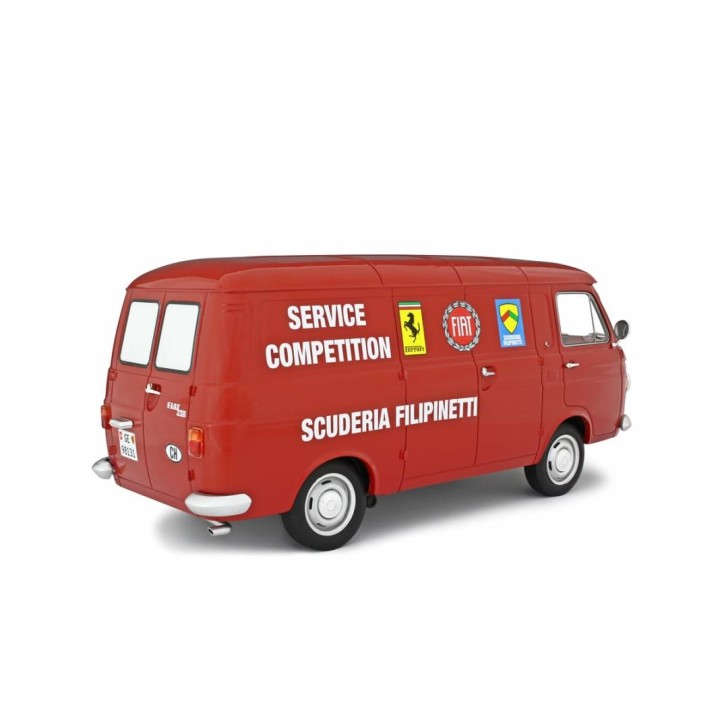 Fiat 238 VAN Assistenza Corse Scuderie Filipinetti 1970 červená, Laudoracing-Model 1:18
