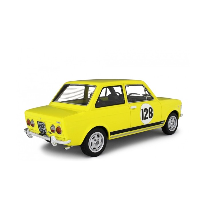 Fiat 128 rally 1971 Promo yellow, Laudoracing-Model 1/18 scale