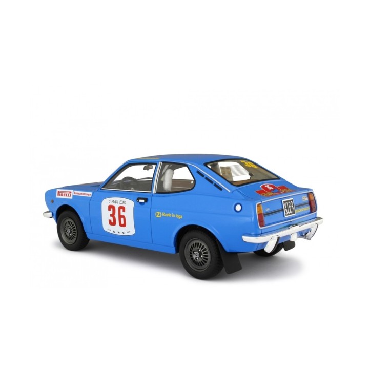 Fiat 128 Coupè 1300 SL Rally Isola d'Elba 1972 modrá, Laudoracing-Model 1:18