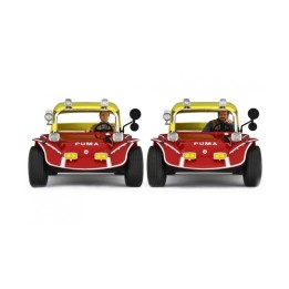 Set 2x Puma Dune Buggy 1972  + Bud Spencer + Terence Hill, red, Laudoracing-Model 1/18 scale