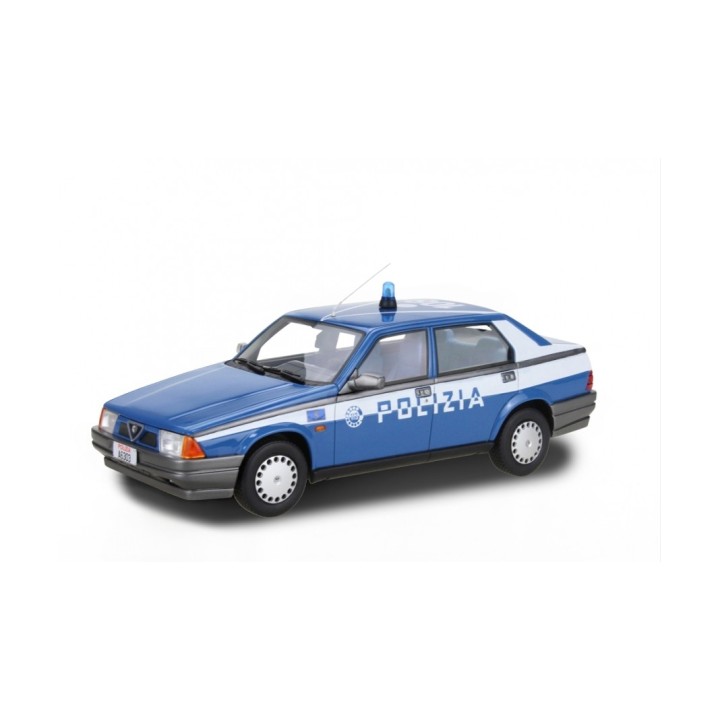 Alfa Romeo Alfa 75 1.8 IE Polizia 1988 blue, Laudoracing-Model 1/18 scale