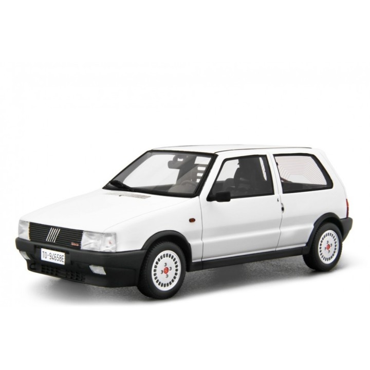 Fiat Uno Turbo i.e. 1985 white, Laudoracing-Model 1/18 scale