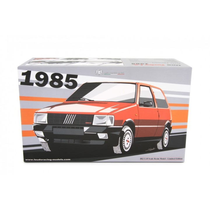 Fiat Uno Turbo i.e. 1985 white, Laudoracing-Model 1/18 scale