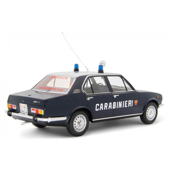 Alfa Romeo Alfetta 1.8 1975 Carabinieri dark blue, Laudoracing-Model 1/18 scale