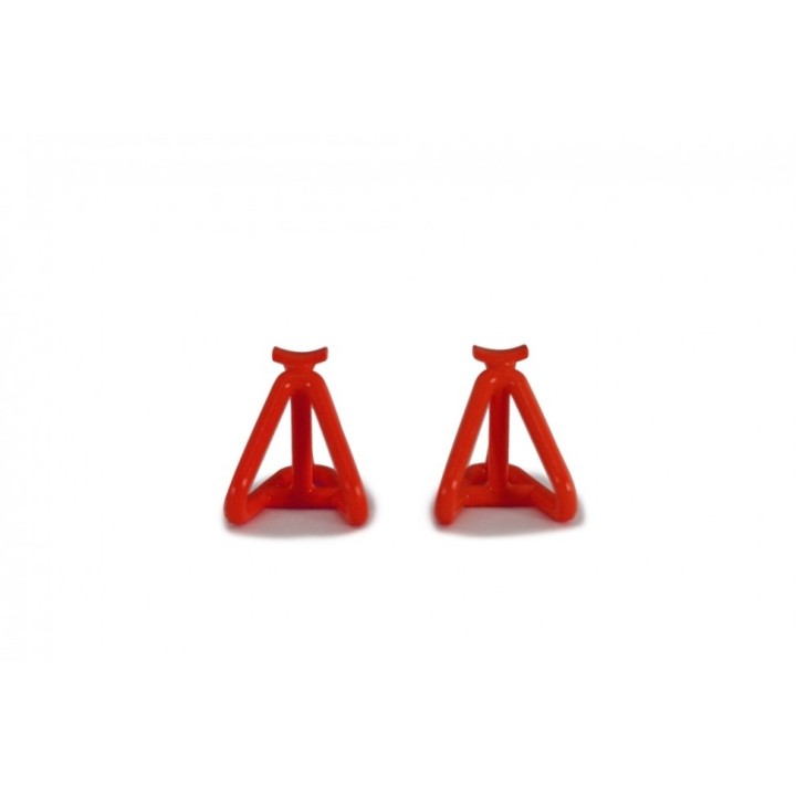 Lifting stands '70 red, Laudoracing Model 1/18 scale
