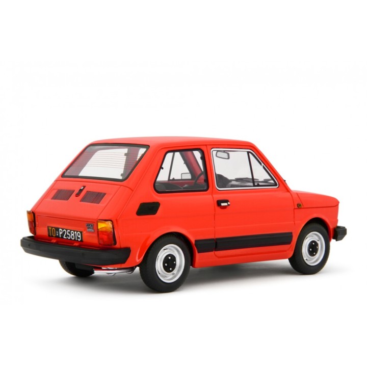 Fiat 126 1976 red, Laudoracing-Model 1/18 scale