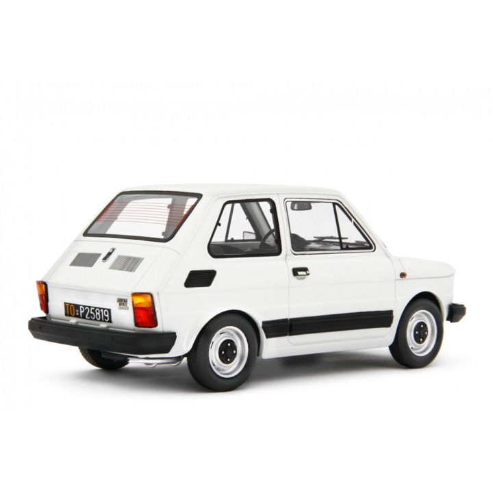 Fiat 126 1976 white, Laudoracing-Model 1/18 scale