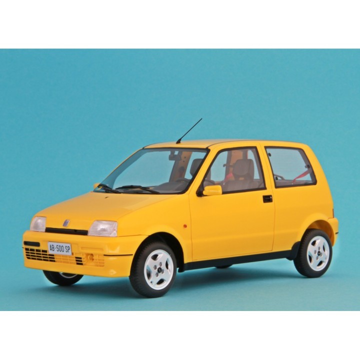 Fiat Cinquecento Sporting 1994 yellow, Laudoracing-Model 1/18 scale