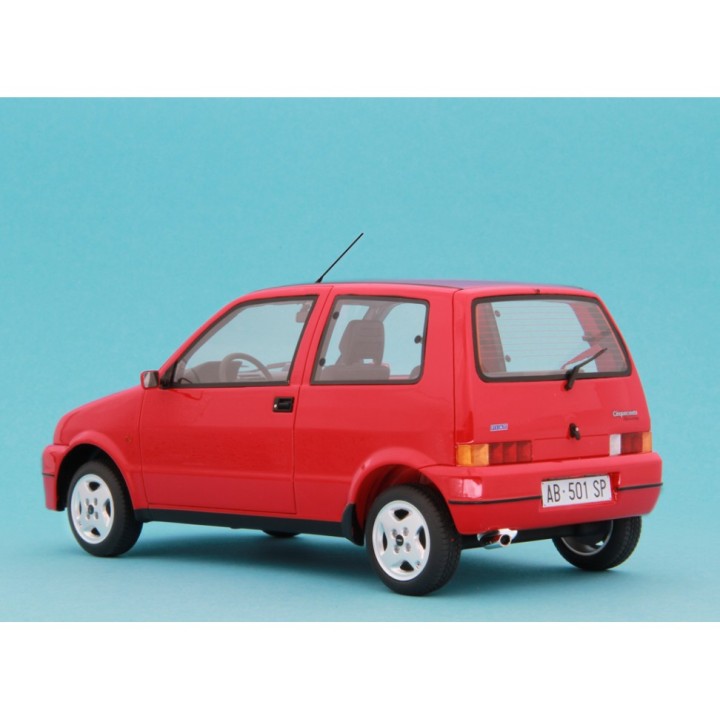 Fiat Cinquecento Sporting 1994 red, Laudoracing-Model 1/18 scale