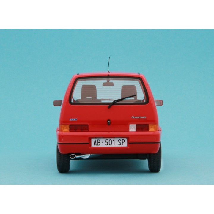 Fiat Cinquecento Sporting 1994 red, Laudoracing-Model 1/18 scale