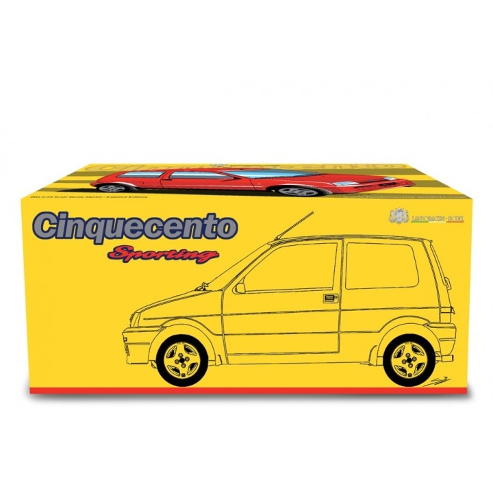Fiat Cinquecento Sporting 1994 red, Laudoracing-Model 1/18 scale