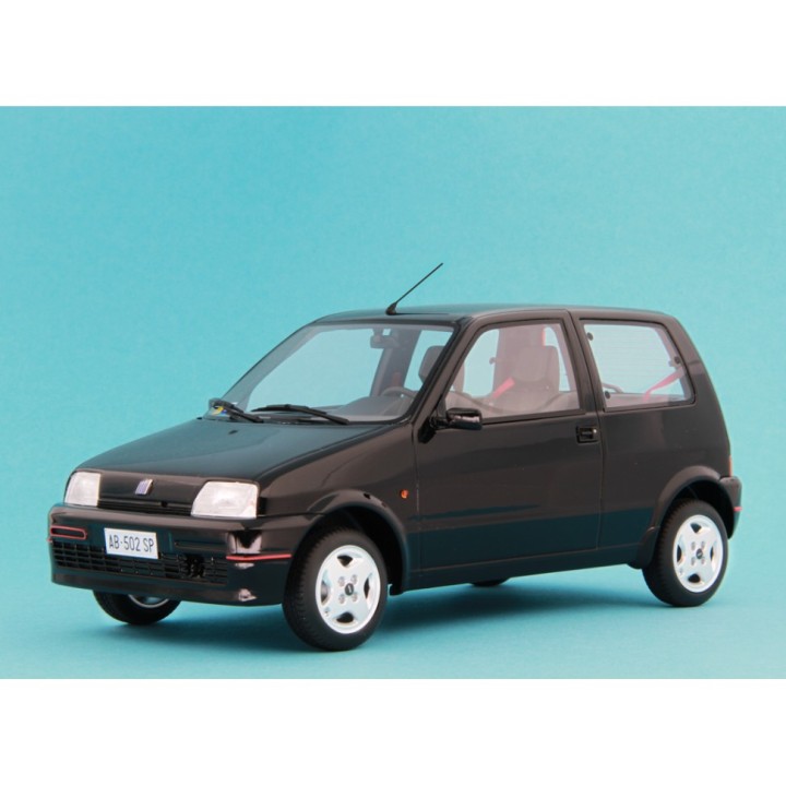 Fiat Cinquecento Sporting 1994 black, Laudoracing-Model 1/18 scale