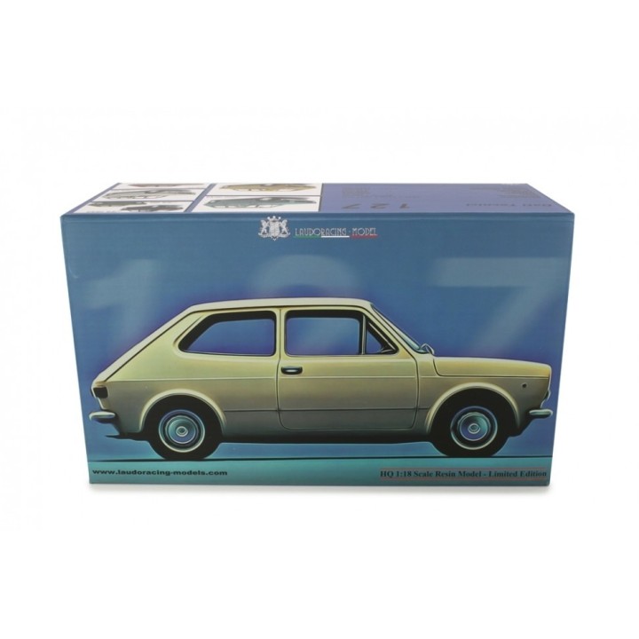 Fiat 127 1. serie 1971 light blue, Laudoracing-Model 1/18 scale