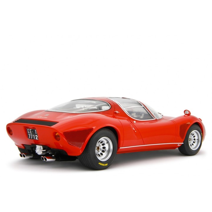Alfa Romeo 33 Coupe Stradale 1967 Prototype C Version red, Laudoracing-Model 1/18 scale