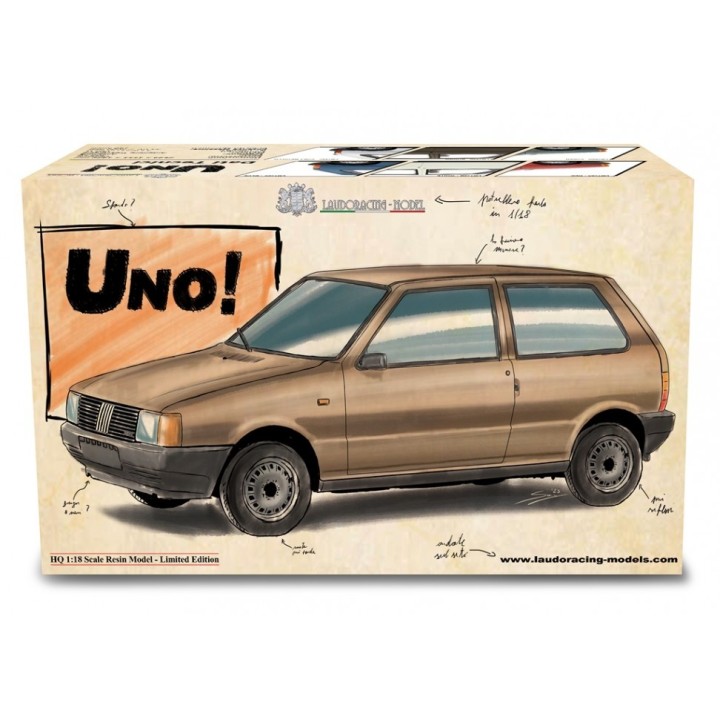 Fiat Uno 45 1983 green, Laudoracing-Model 1/18 scale