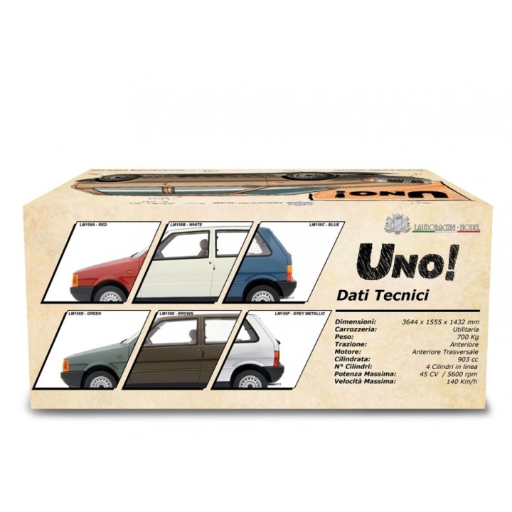 Fiat Uno 45 1983 brown, Laudoracing-Model 1/18 scale
