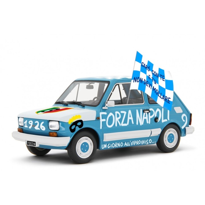Fiat 126 Forza Napoli blue, Laudoracing-Model 1/18 scale