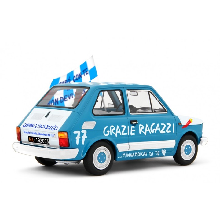 Fiat 126 Forza Napoli blue, Laudoracing-Model 1/18 scale