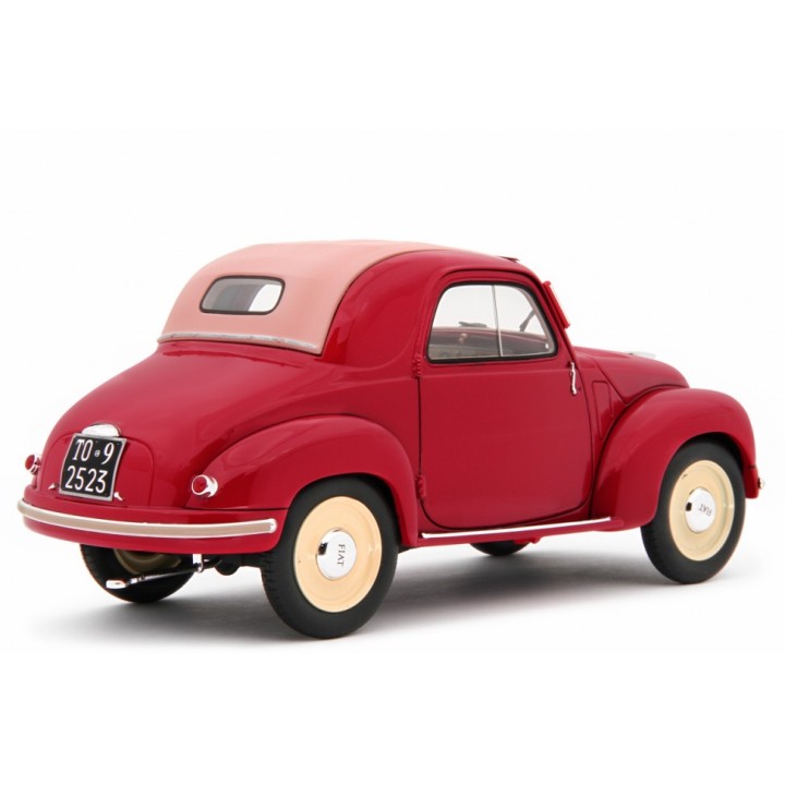 Fiat 500C Topolino 1949 red, Laudoracing-Model 1/18 scale