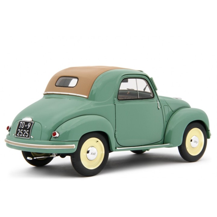 Fiat 500C Topolino 1949 green, Laudoracing-Model 1/18 scale