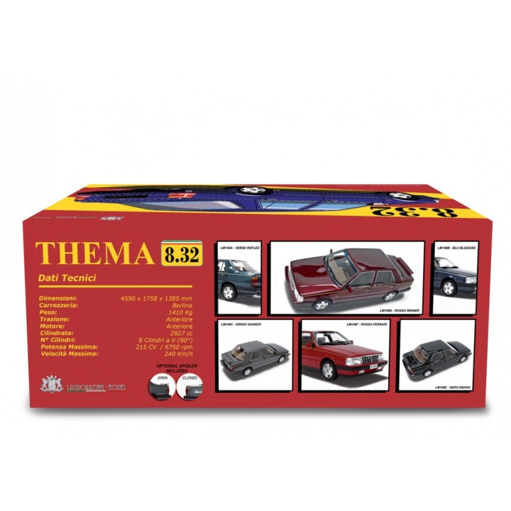 Lancia Thema 8.32 1986 grey, Laudoracing-Model 1/18 scale