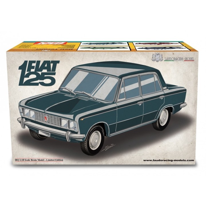 Fiat 125 1967 green, Laudoracing-Model 1/18 scale