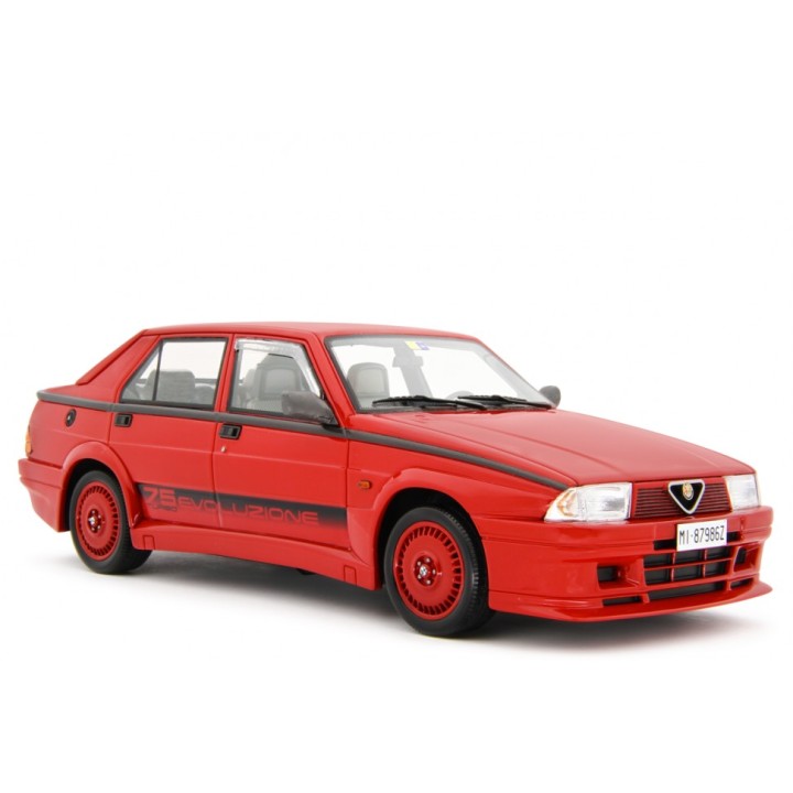 Alfa 75 1.8i Turbo Evoluzione 1987 red, Laudoracing-Model 1/18 scale