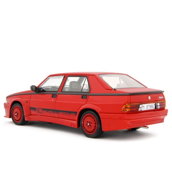 Alfa 75 1.8i Turbo Evoluzione 1987 red, Laudoracing-Model 1/18 scale