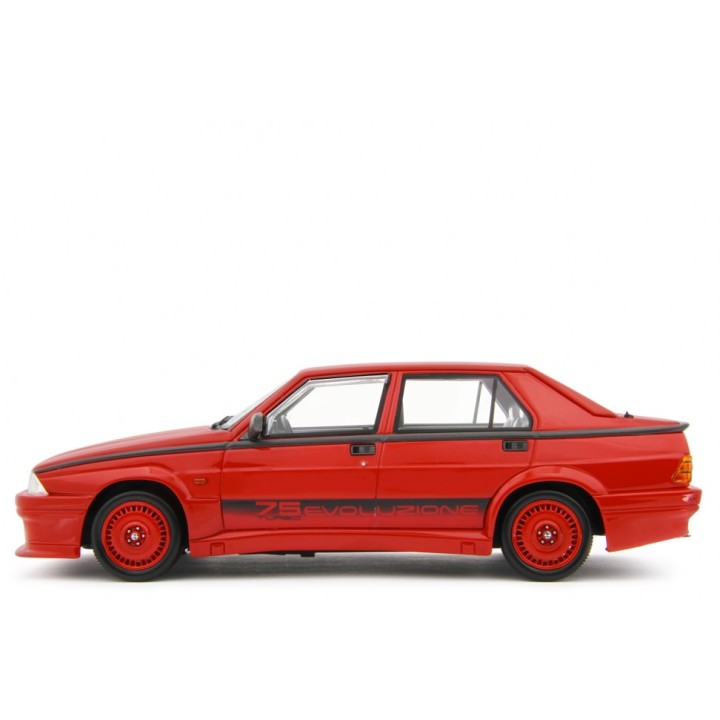 Alfa 75 1.8i Turbo Evoluzione 1987 red, Laudoracing-Model 1/18 scale