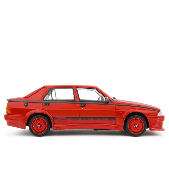 Alfa 75 1.8i Turbo Evoluzione 1987 red, Laudoracing-Model 1/18 scale