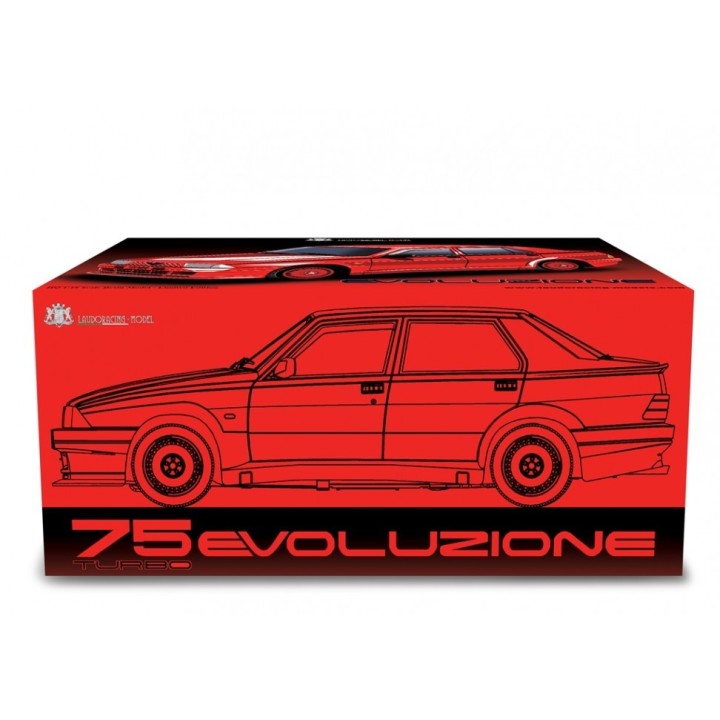 Alfa 75 1.8i Turbo Evoluzione 1987 červená, Laudoracing-Model 1:18