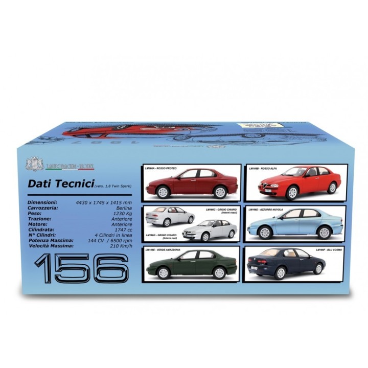 Alfa 156 1.8 T.S. 1997 red met., Laudoracing-Model 1/18 scale