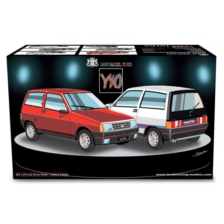 Autobianchi Y10 Turbo Martini 1985 white, Laudoracing-Model 1/18 scale