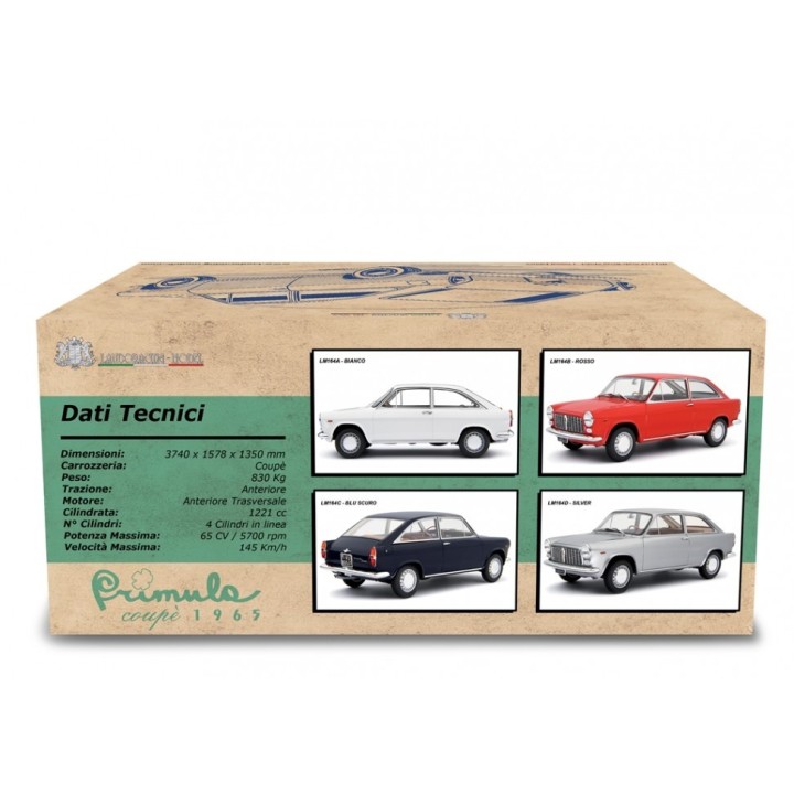 Autobianchi Primula Coupé 1965 silver, Laudoracing-Model 1/18 scale