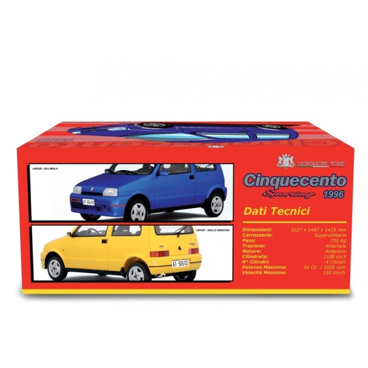 Fiat Cinquecento Sporting 1996 modrá, Laudoracing-Model 1:18