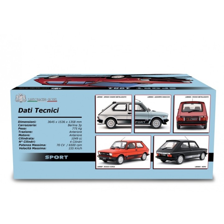 Fiat 127 Sport 1981 stříbrná, Laudoracing-Model 1:18