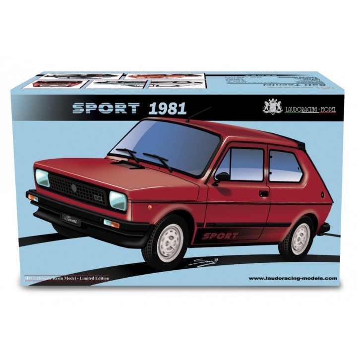 Fiat 127 Sport 1981 black, Laudoracing-Model 1/18 scale