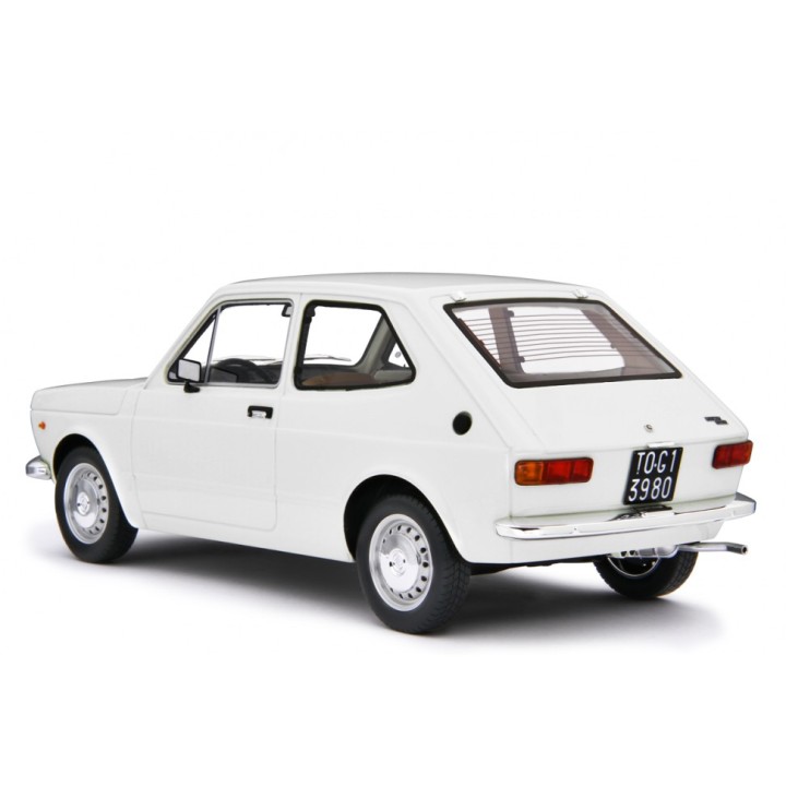 Fiat 127 1. serie 1972 white, Laudoracing-Model 1/18 scale