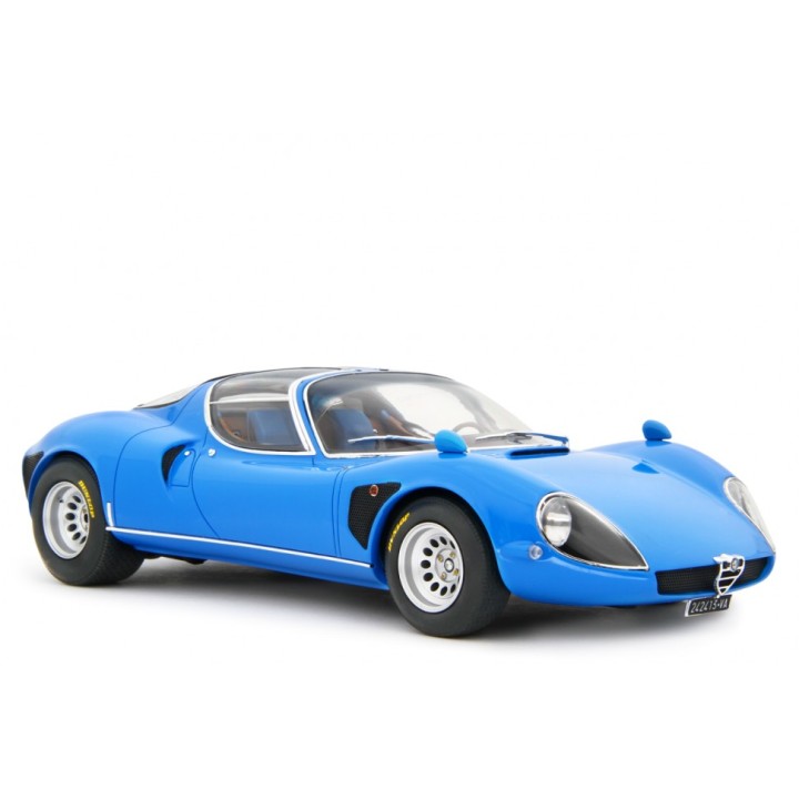 Alfa Romeo 33 Coupe Stradale 1967 D Version Telaio 111 blue, Laudoracing-Model 1/18 scale