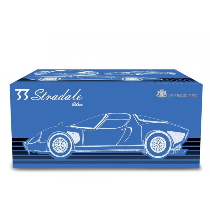 Alfa Romeo 33 Coupe Stradale 1967 D Version Telaio 111 blue, Laudoracing-Model 1/18 scale