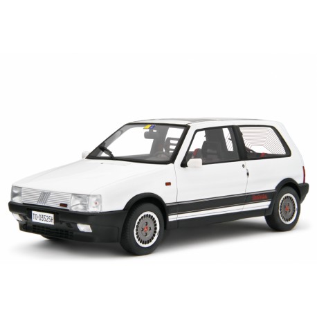 Fiat Uno Turbo i.e. Antiskid 1988 white, Laudoracing-Model 1/18 scale