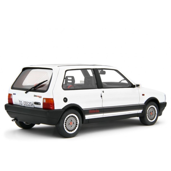 Fiat Uno Turbo i.e. Antiskid 1988 white, Laudoracing-Model 1/18 scale