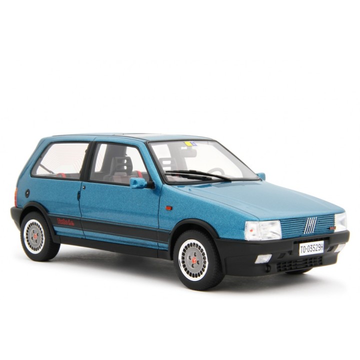 Fiat Uno Turbo i.e. Antiskid 1988 blue, Laudoracing-Model 1/18 scale